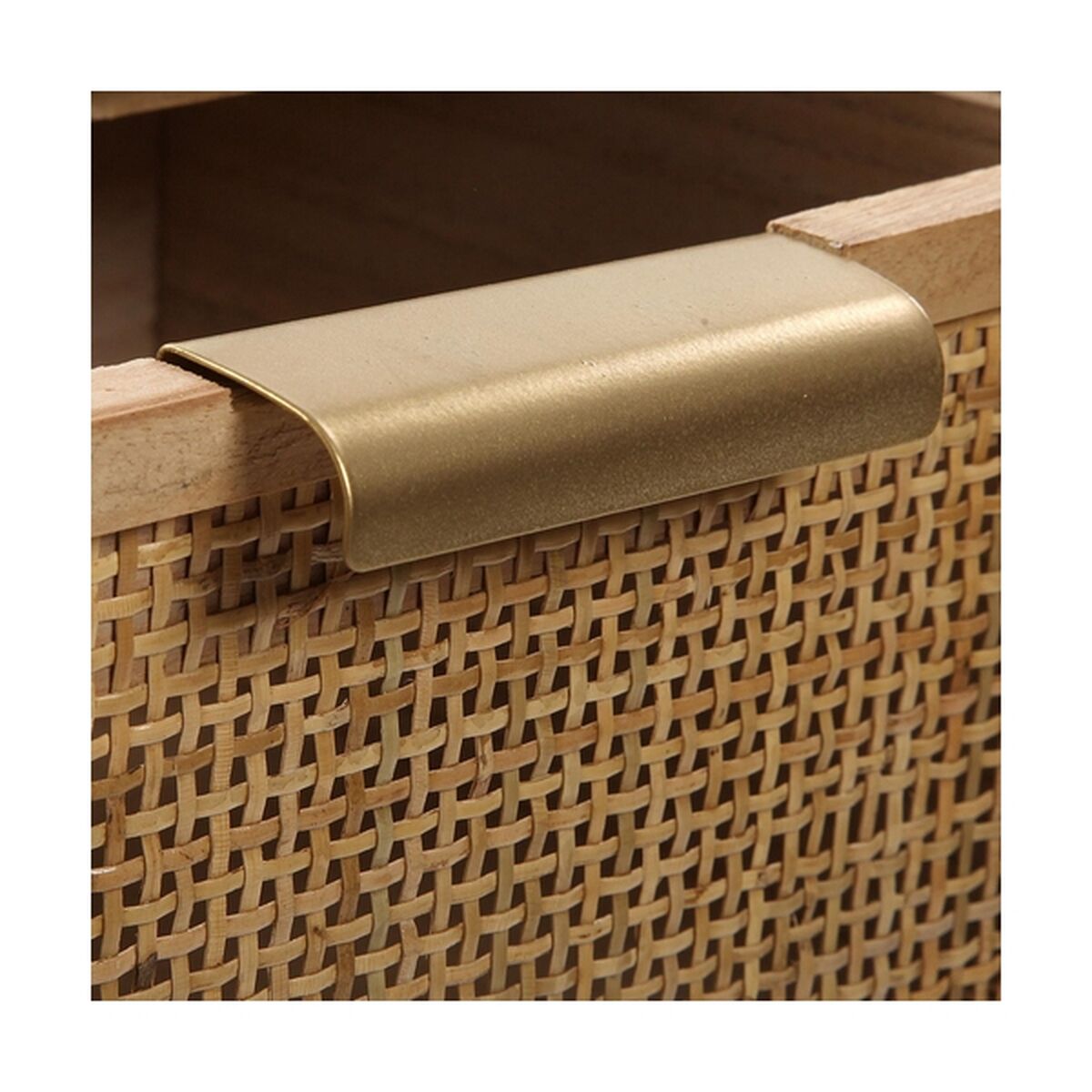 Sidobord Rattan Paulowniaträ (50 x 45 x 110 cm) - 5