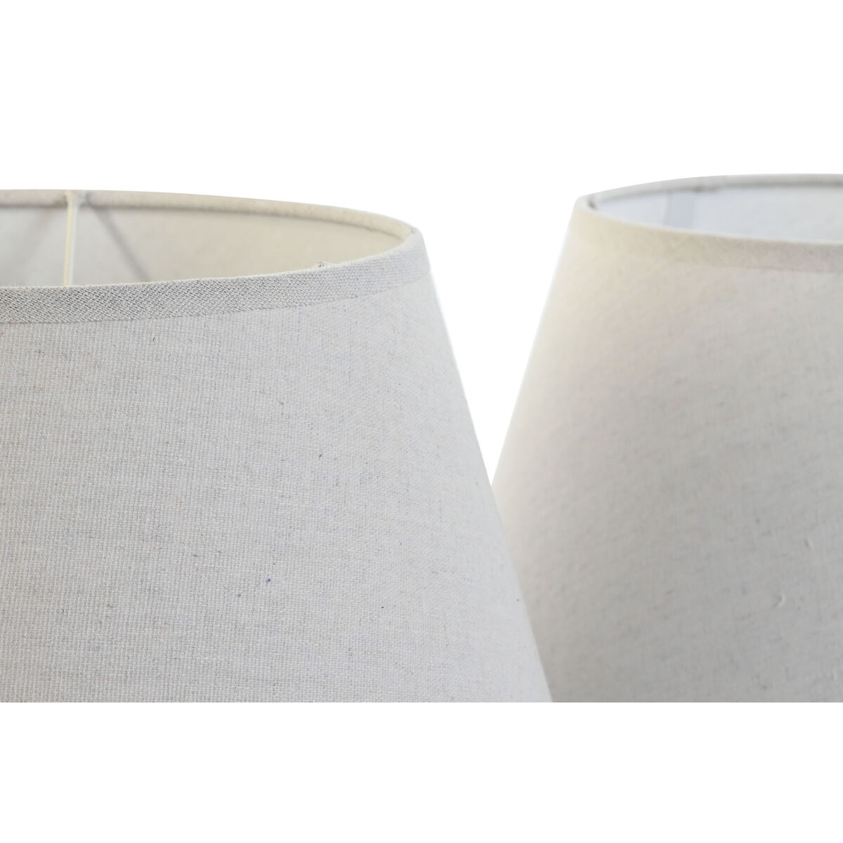 Lampskärm Home ESPRIT Beige linne Metall 40 x 40 x 25 cm (2 antal) - 2