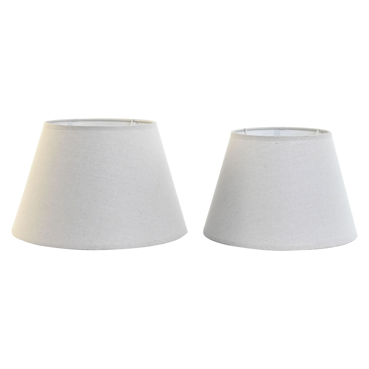 Lampskärm Home ESPRIT Beige linne Metall 40 x 40 x 25 cm (2 antal)