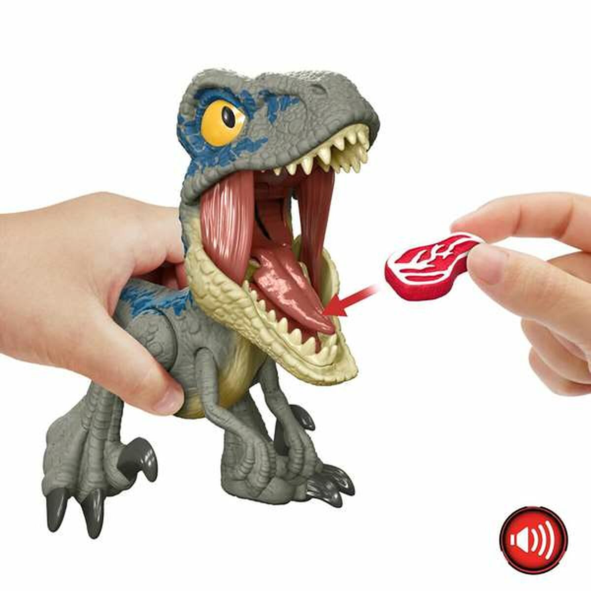 Dinosaurie Mattel Velociraptor Blue - 4