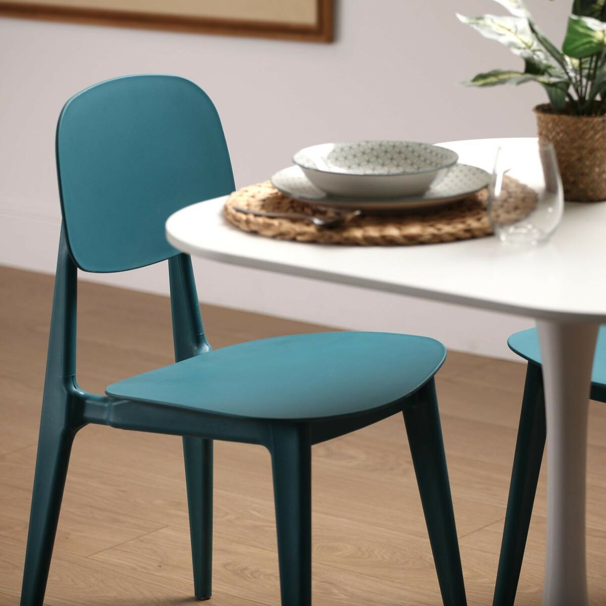 Stol Versa Blå 39,5 x 80 x 41,5 cm (4 antal) - 3