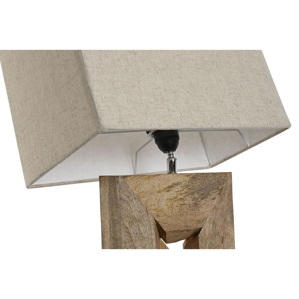 Bordslampa Home ESPRIT Beige Naturell Mangoträ 50 W 220 V 40 x 20 x 75 cm - 2