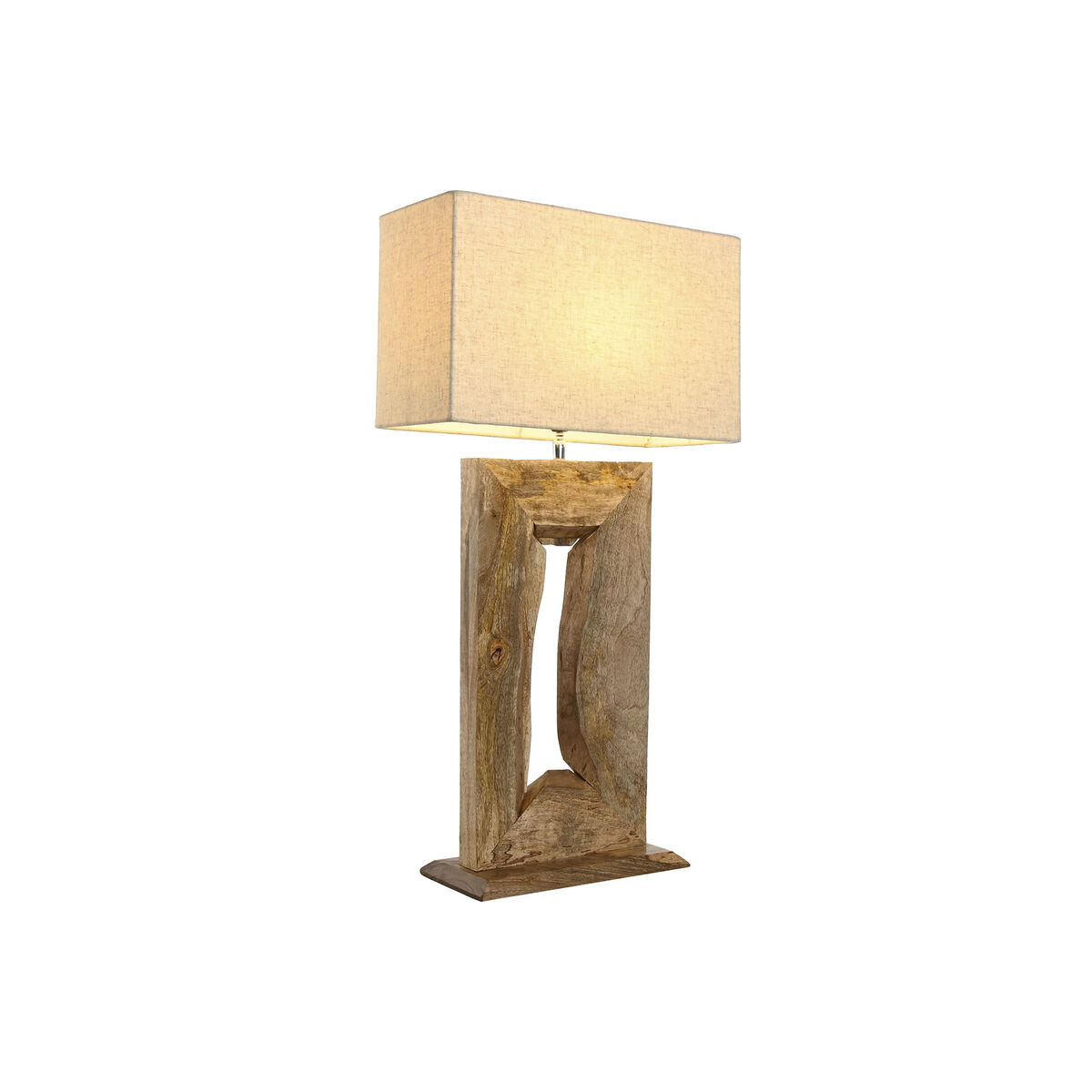 Bordslampa Home ESPRIT Beige Naturell Mangoträ 50 W 220 V 40 x 20 x 75 cm - 5