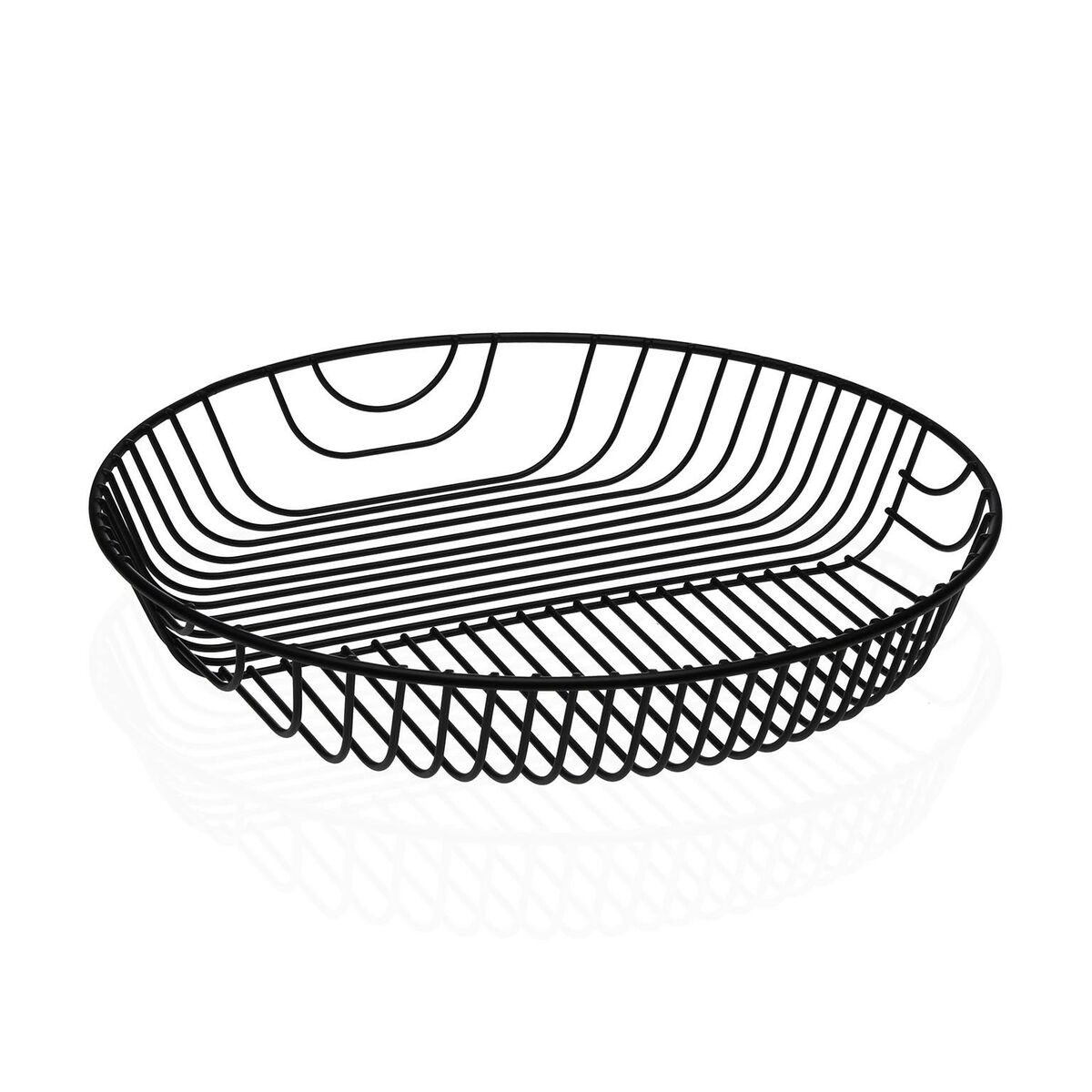 Fruktskål Versa Svart Metall Stål 30 x 4,7 x 30 cm - 3
