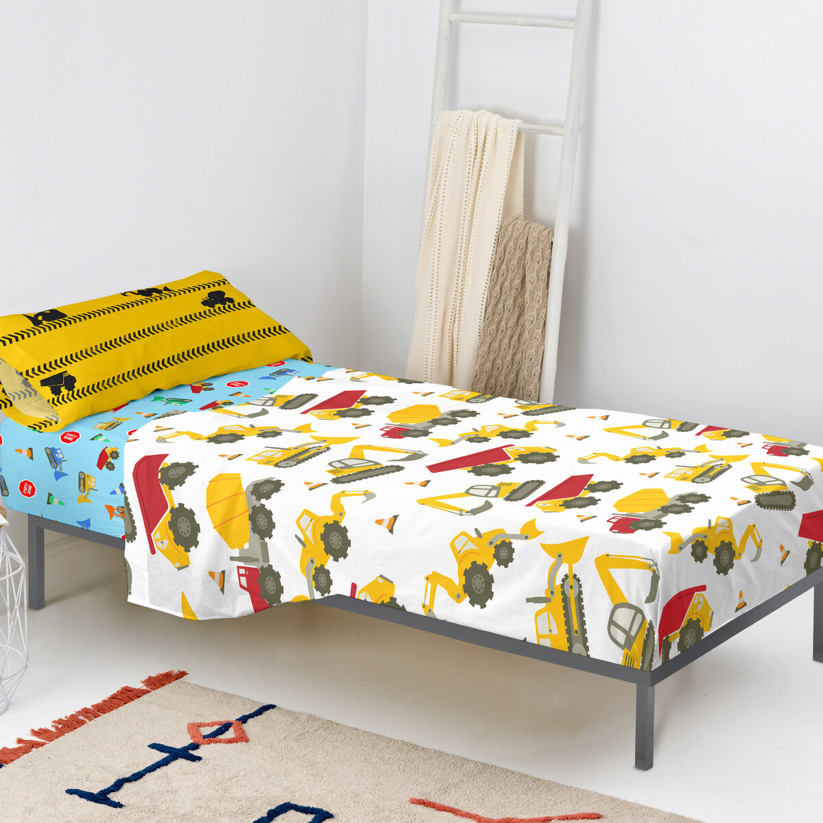 Bäddset HappyFriday Mr Fox Machinery Multicolour Säng 80/90 2 Delar - 4