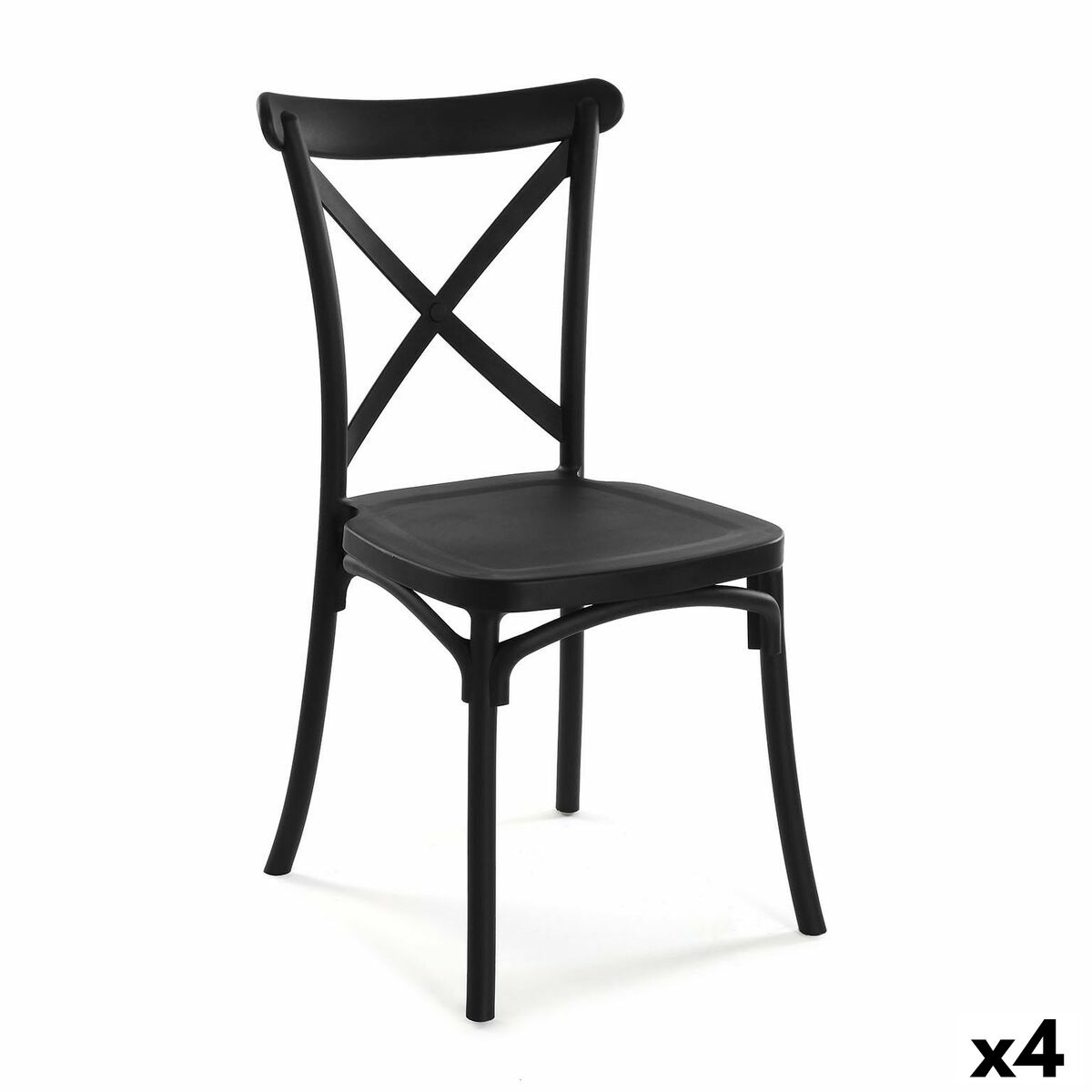 Stol Versa Svart 43 x 88 x 43 cm (4 antal)