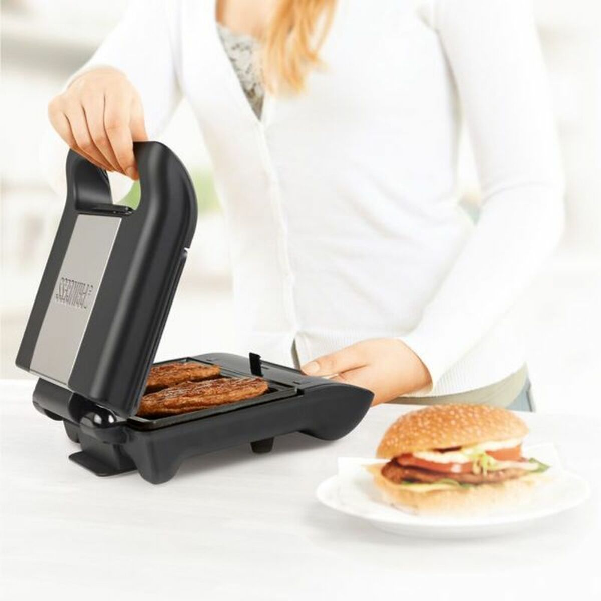 Kontaktgrill Princess 01.117001.01.001 Svart Svart/Silvrig 700 W (Renoverade A) - 3