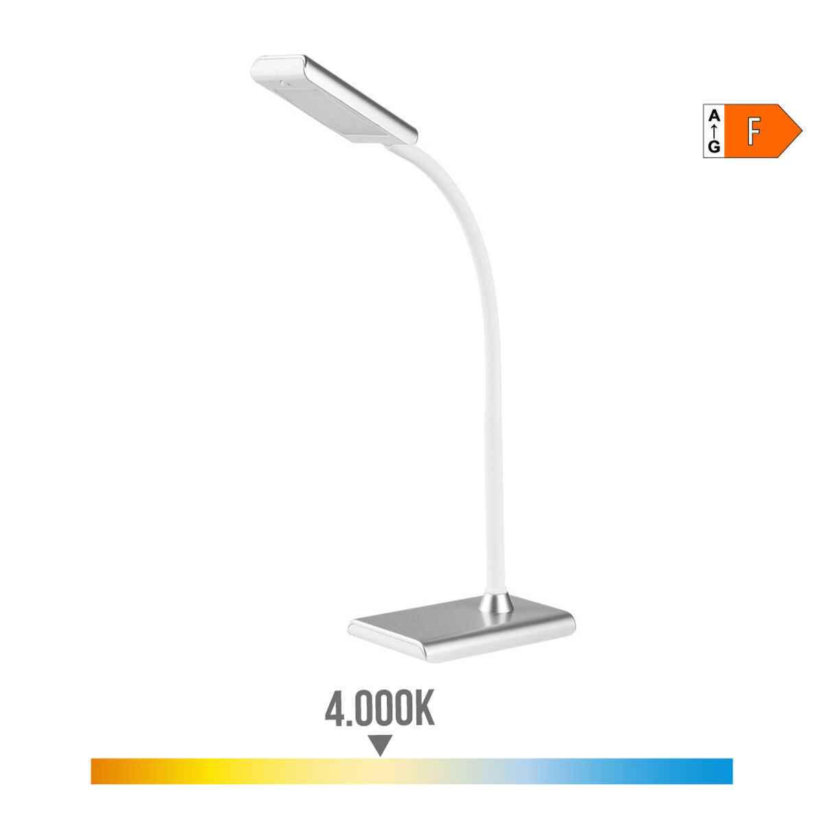 Skrivbordslampa EDM 30115 Silvrig polypropen 7 W 400 lm 9 x 13 x 33 cm Flexo/skrivbordslampa - 3