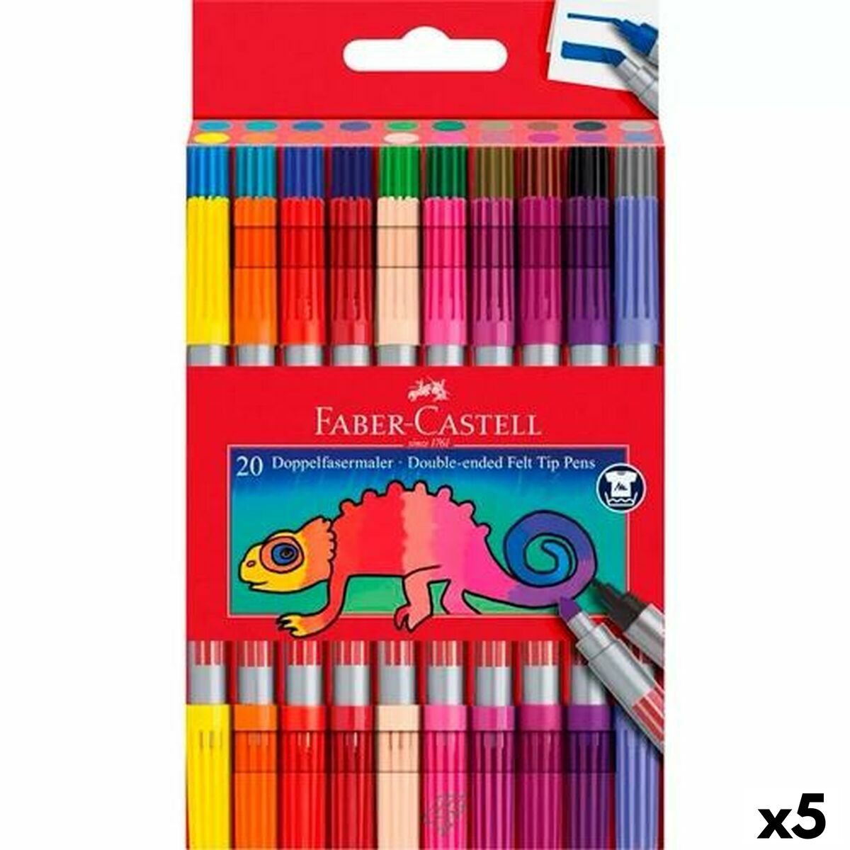 Tuschpennor Faber-Castell Fall Multicolour (5 antal)