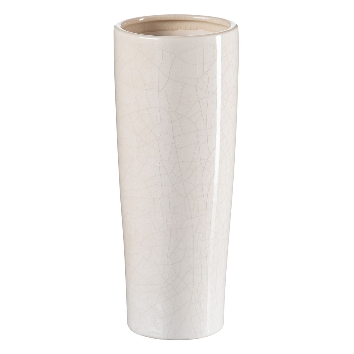 Vas 13 x 13 x 33 cm Keramik Beige