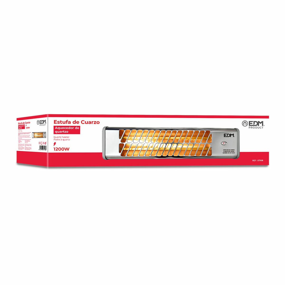 Kvartsvärmare EDM 07108 07108 Vit 800 W Bad - 8
