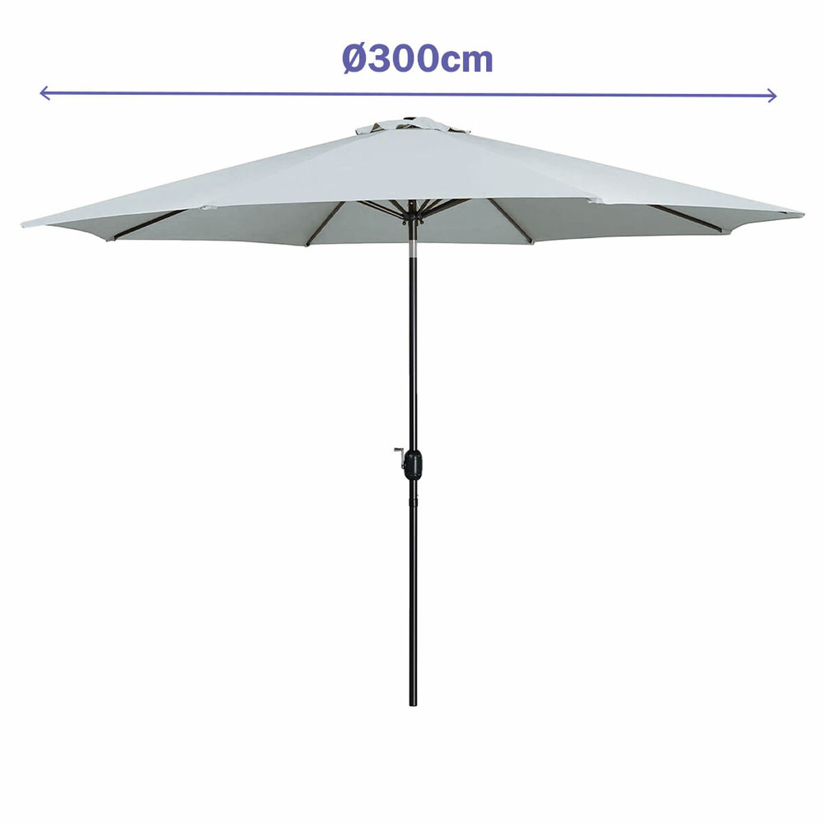 Naperny? Marbueno Vit Ø 300 cm - 2