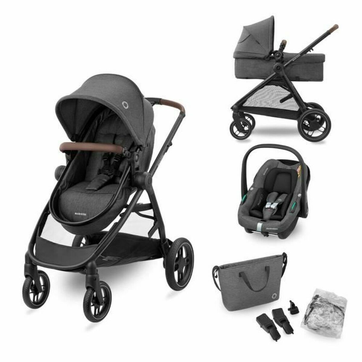 Barnvagn Maxicosi Zelia S iSize 4 Grå - 5