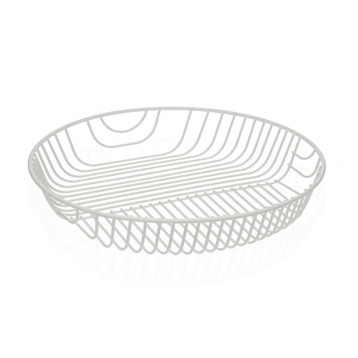 Fruktskål Versa Vit Metall Stål 30 x 4,7 x 30 cm - 3