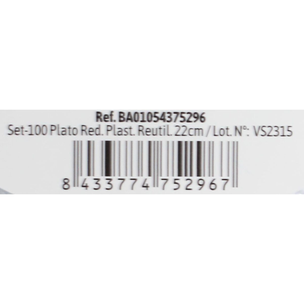 Set med återanvändbara tallrikar Algon Rund Vit Plast 22 x 22 x 1,5 cm (6 antal) - 7