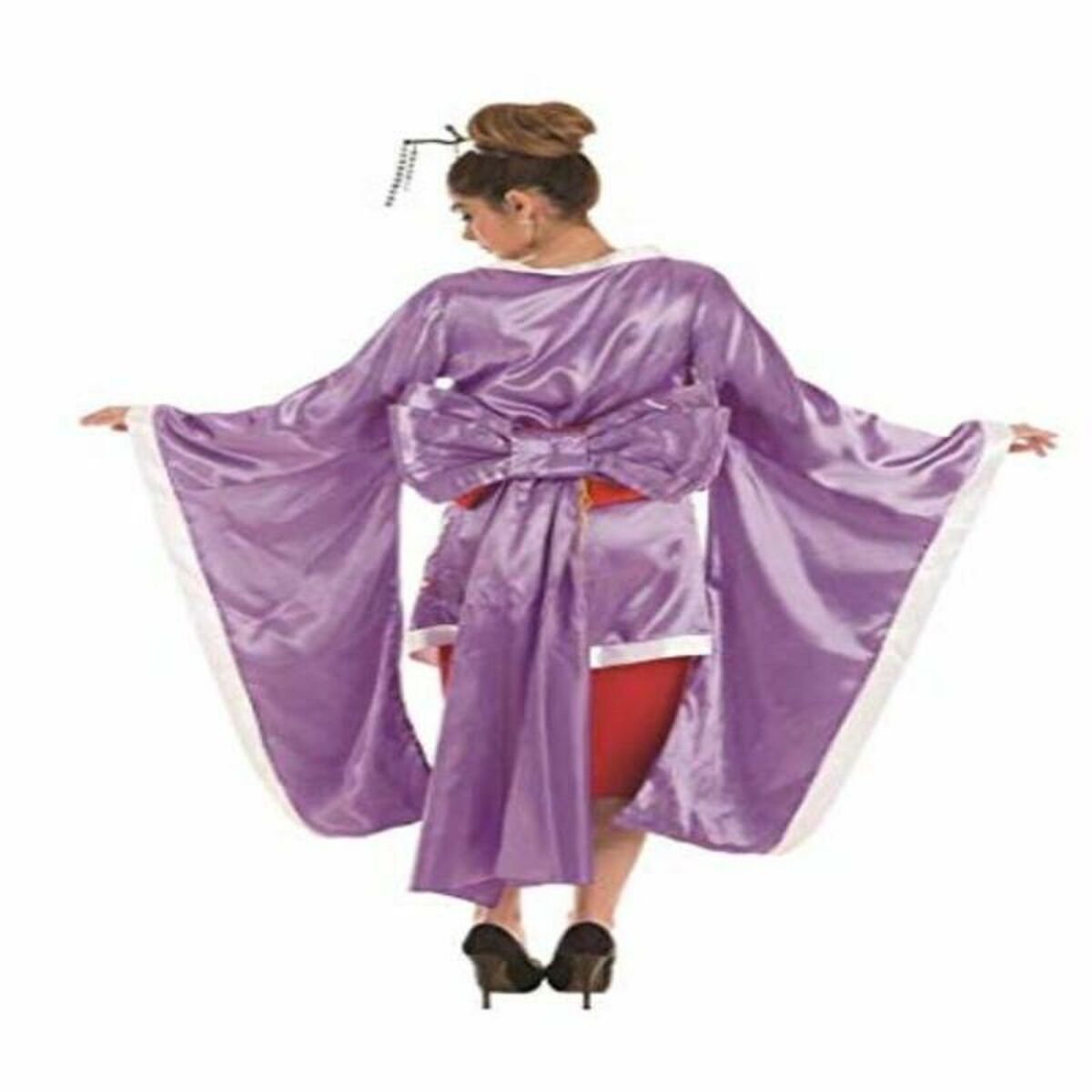 Maskeraddräkt vuxna Geisha M/L Purpur (3 Delar)