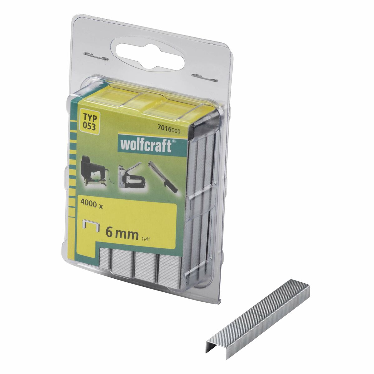 Häftklamrar Wolfcraft 7016000 Nº 053 4000 antal - 3