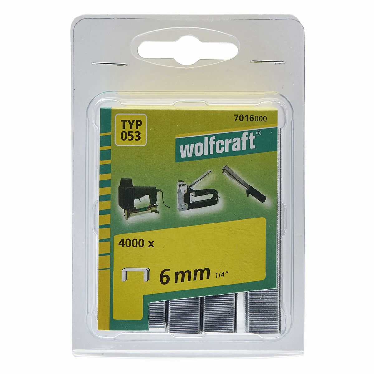 Häftklamrar Wolfcraft 7016000 Nº 053 4000 antal - 2