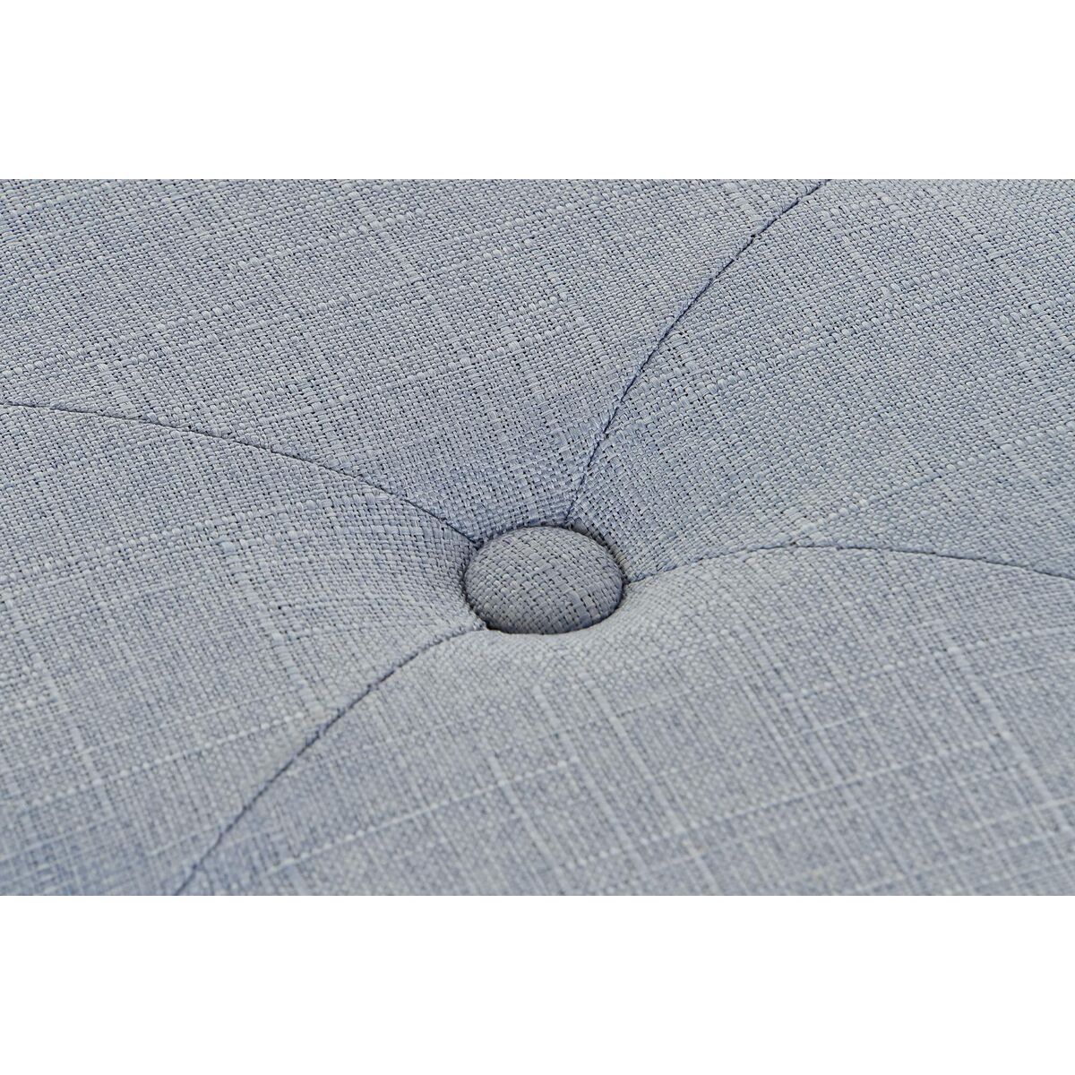 Sittpall DKD Home Decor   Blå Polyester linne Gummiträ (122 x 41 x 48 cm) - 9