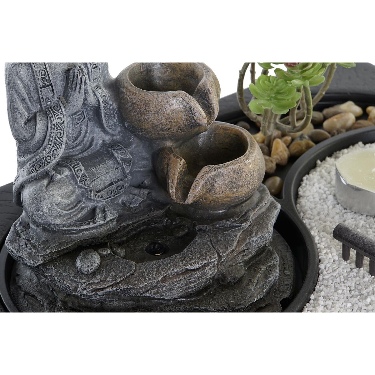 Szök?kút DKD Home Decor Buddha Harts Orientalisk 29 x 21 x 23 cm (2 antal) - 2