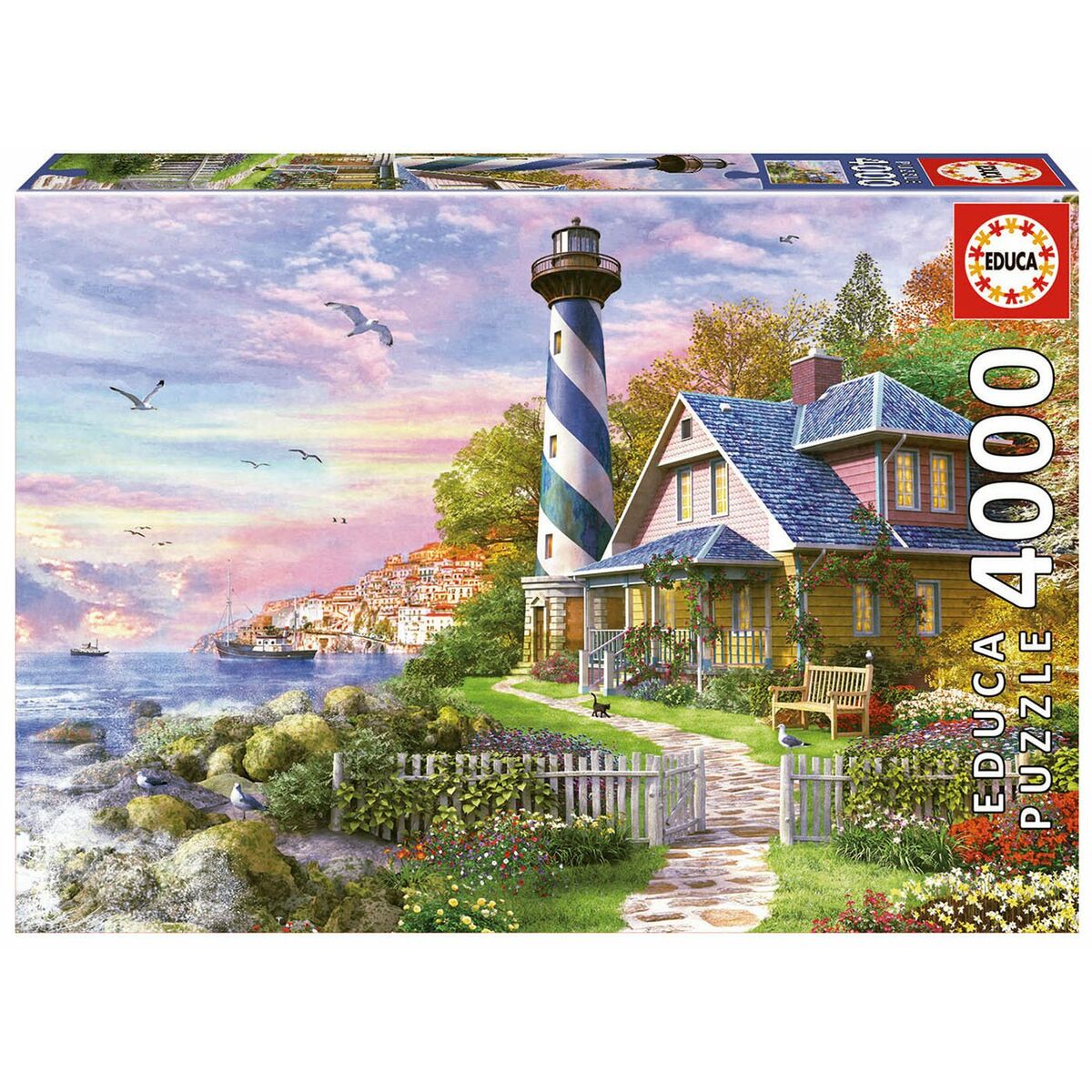 Pussel Educa Phare In Rock Bay 4000 Delar