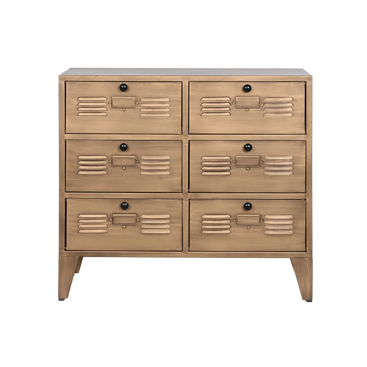 Byrå Home ESPRIT Gyllene Metall Loft 78 x 34 x 70 cm - 4