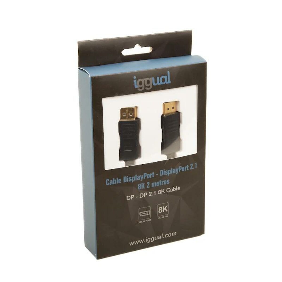 DisplayPort Kabel iggual IGG318362 2 m Svart 8K Ultra HD - 2