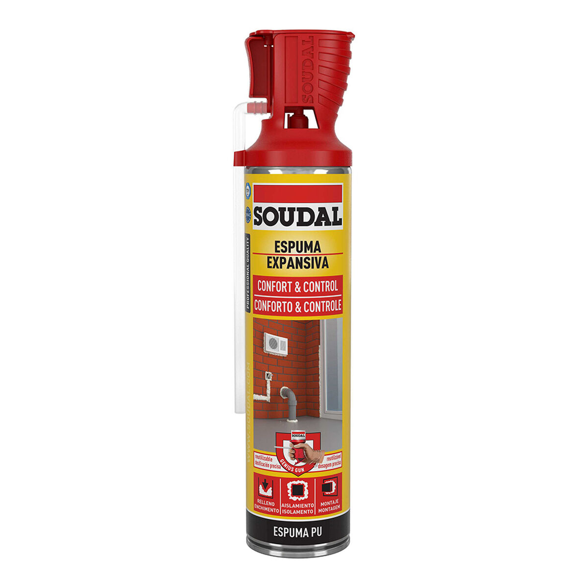 Skum Soudal Confort & Control 123921 Polyuretan 600 ml - 3