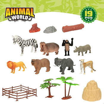 Djurfigurer Colorbaby 19 Delar Jungel Plast 14 x 6 x 5 cm (6 antal)