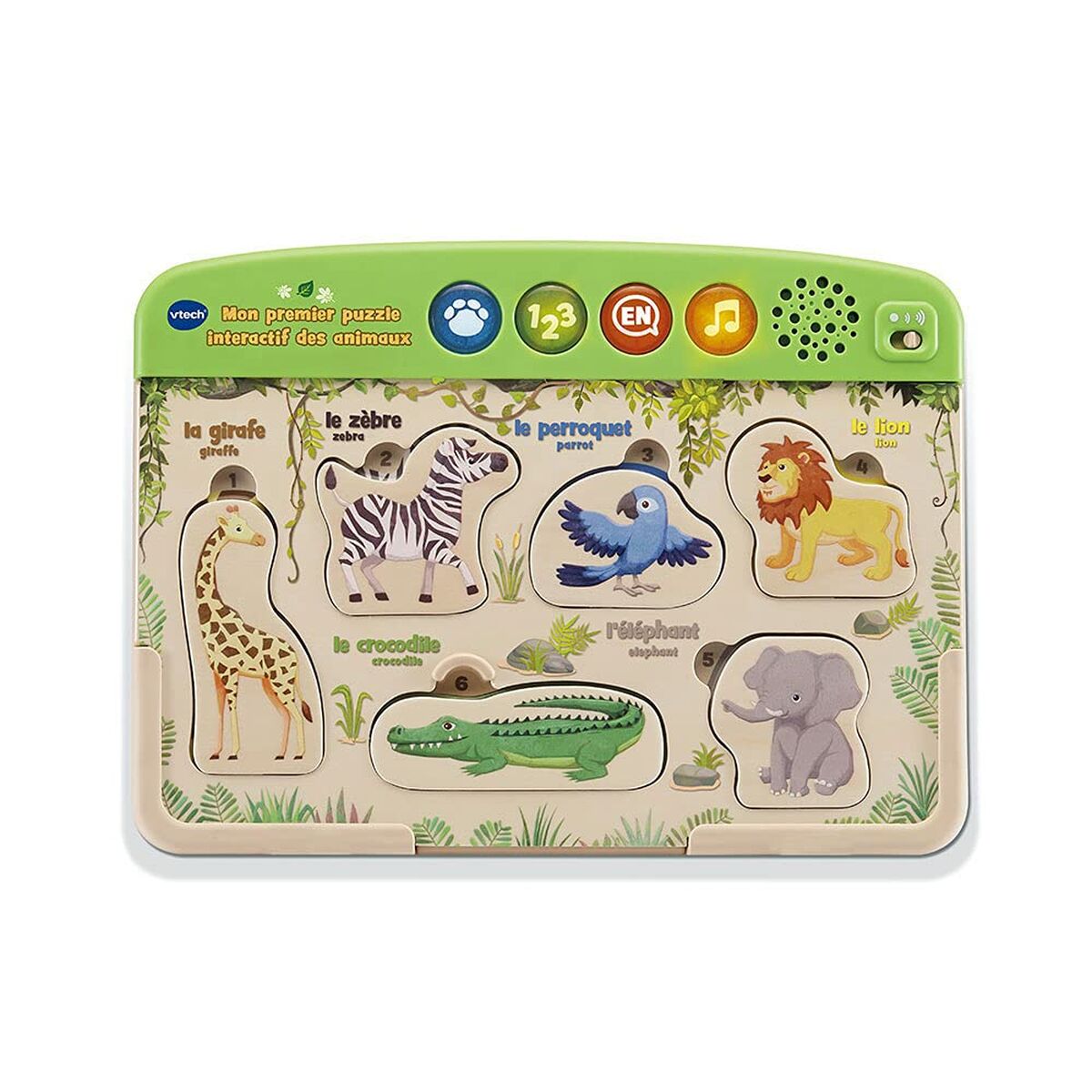 Barnpussel i trä Vtech Baby Pussel Trä djur - 2