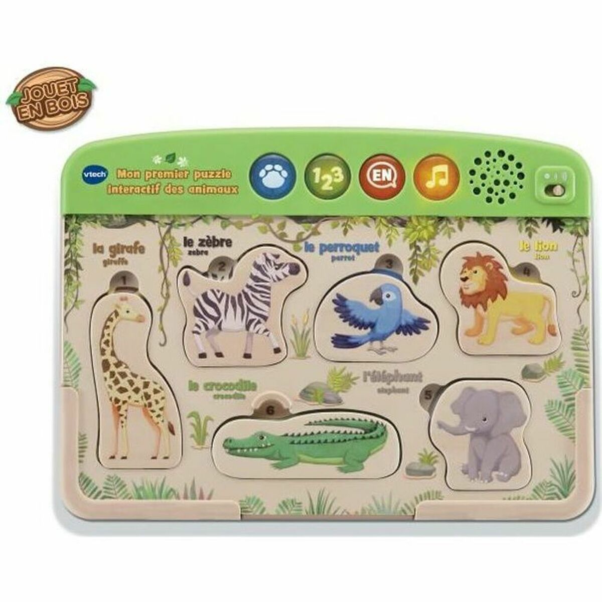 Barnpussel i trä Vtech Baby Pussel Trä djur - 4