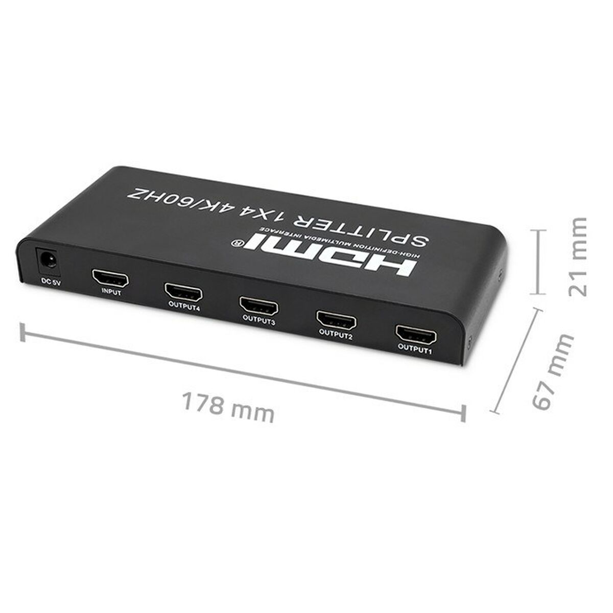 HDMI-Brytare Qoltec 51799 Svart - 3