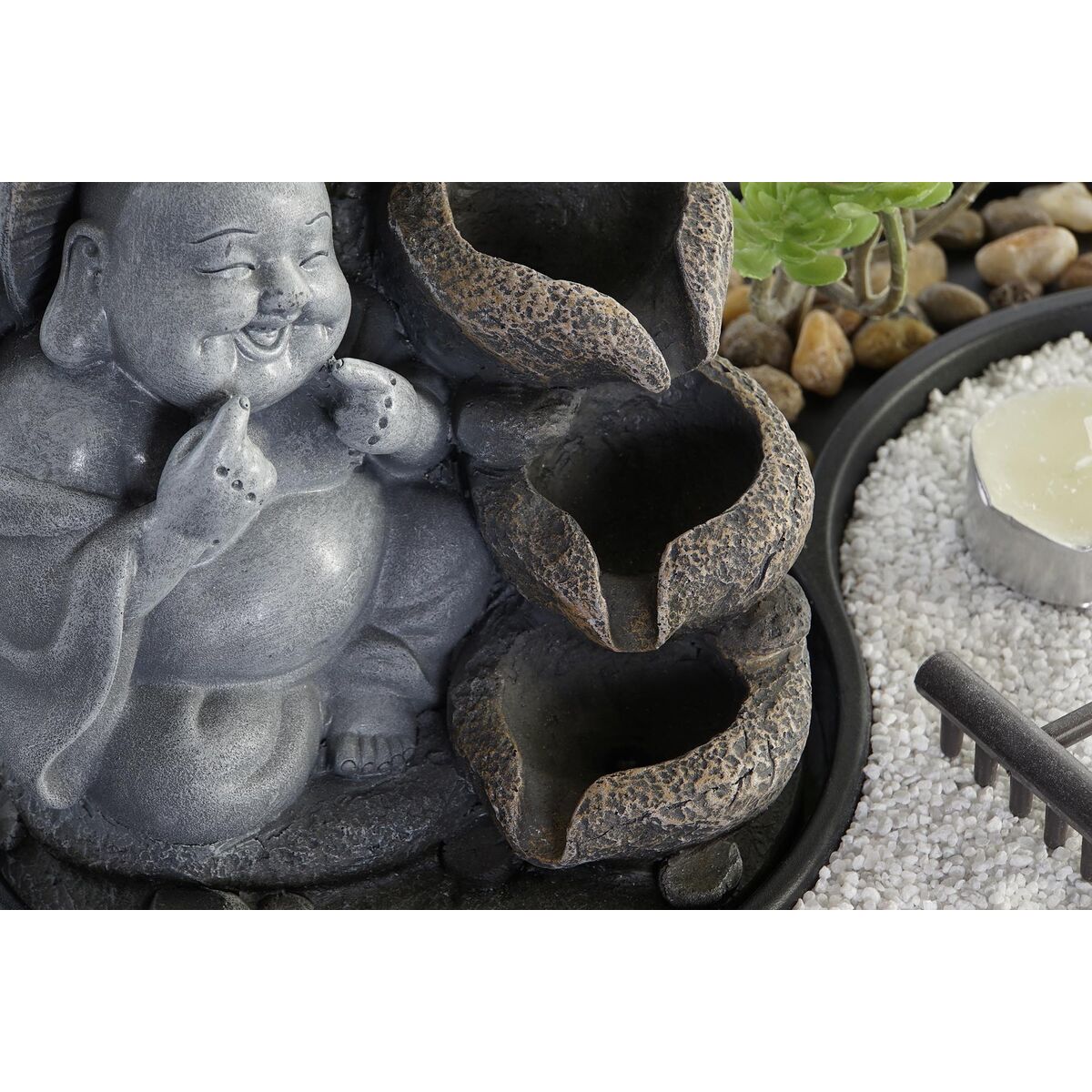 Szök?kút DKD Home Decor Buddha Harts Orientalisk 29 x 21 x 23 cm (2 antal) - 2