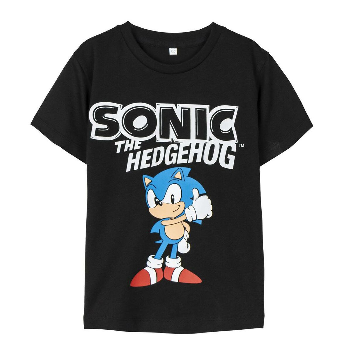 Barn T-shirt med kortärm Sonic Svart