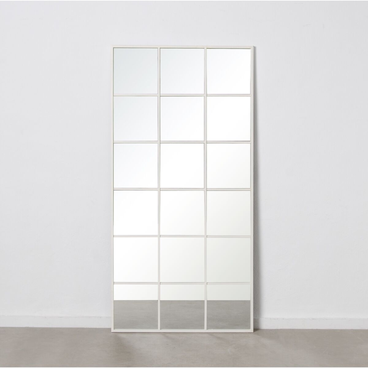 Väggspegel Vit Vertikalt Fönster 90 x 3 x 180 cm - 2