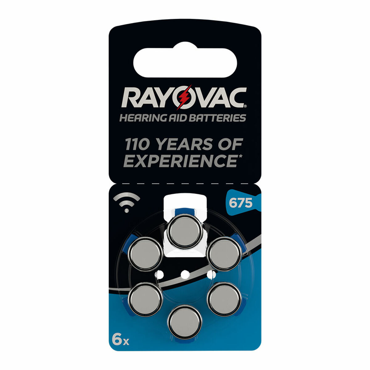Litium Knappbatterier Rayovac Kompatibel med hörlurar ZA675 1,4 V (6 antal)