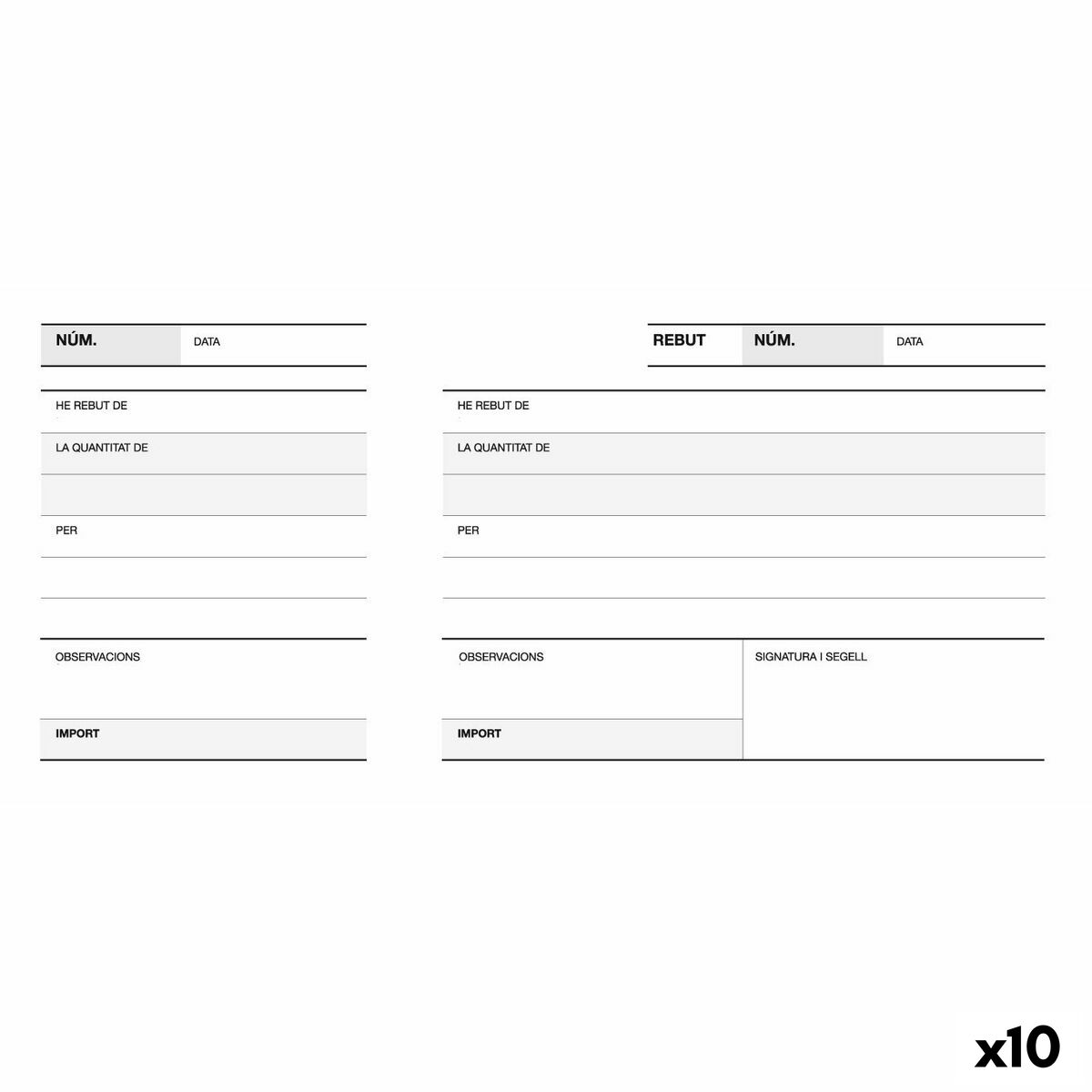 Kvittobok Apli A16 Katalanska 1/3 100 Blad (10 antal) - 3