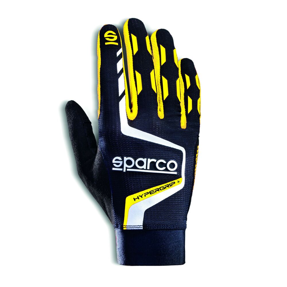 Handskar Sparco HYPERGRIP+ Gul/Svart 10