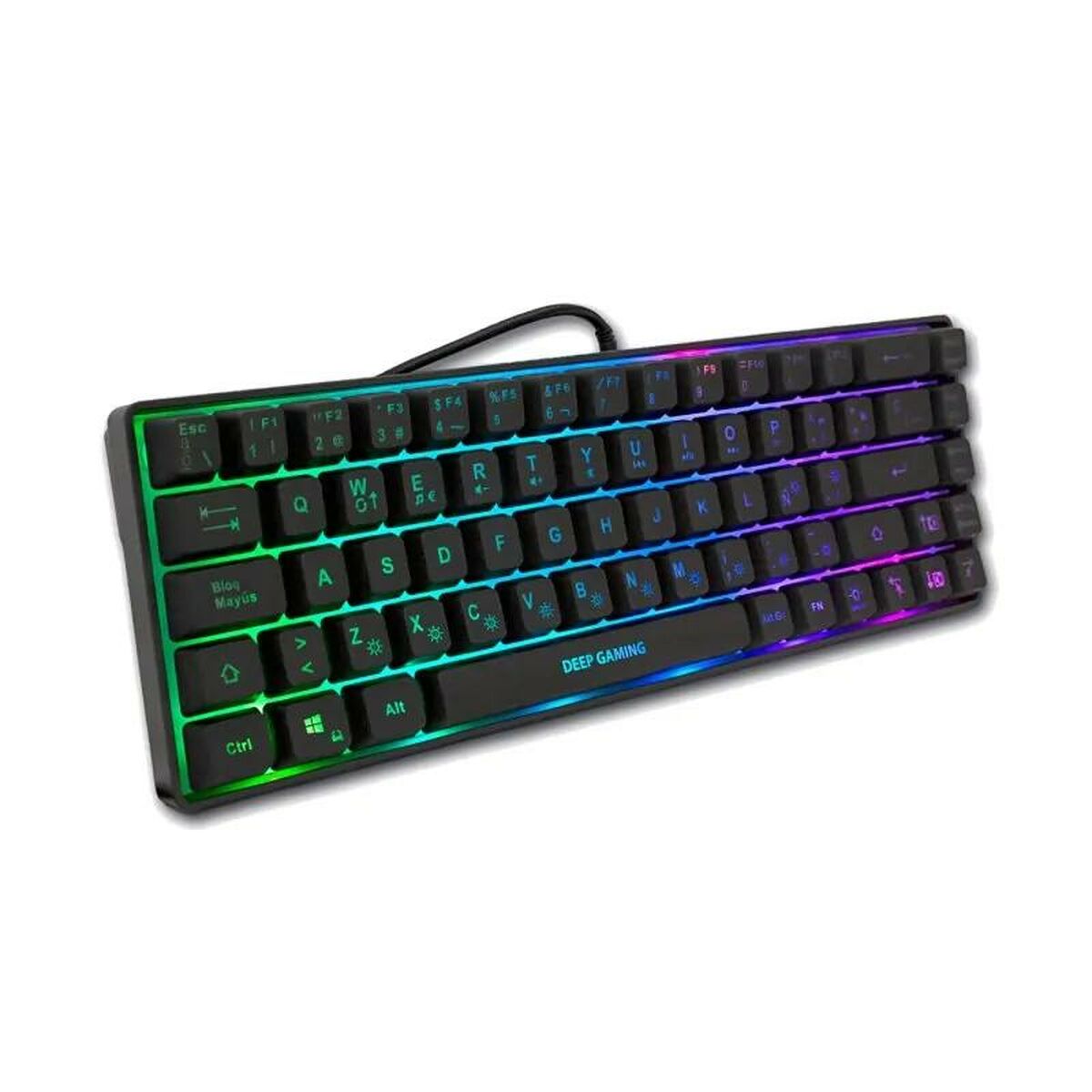 Tangentbord CoolBox DG-TEC65-RGB Svart Qwerty Spanska - 5
