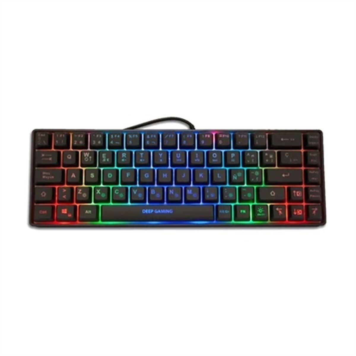 Tangentbord CoolBox DG-TEC65-RGB Svart Qwerty Spanska - 3