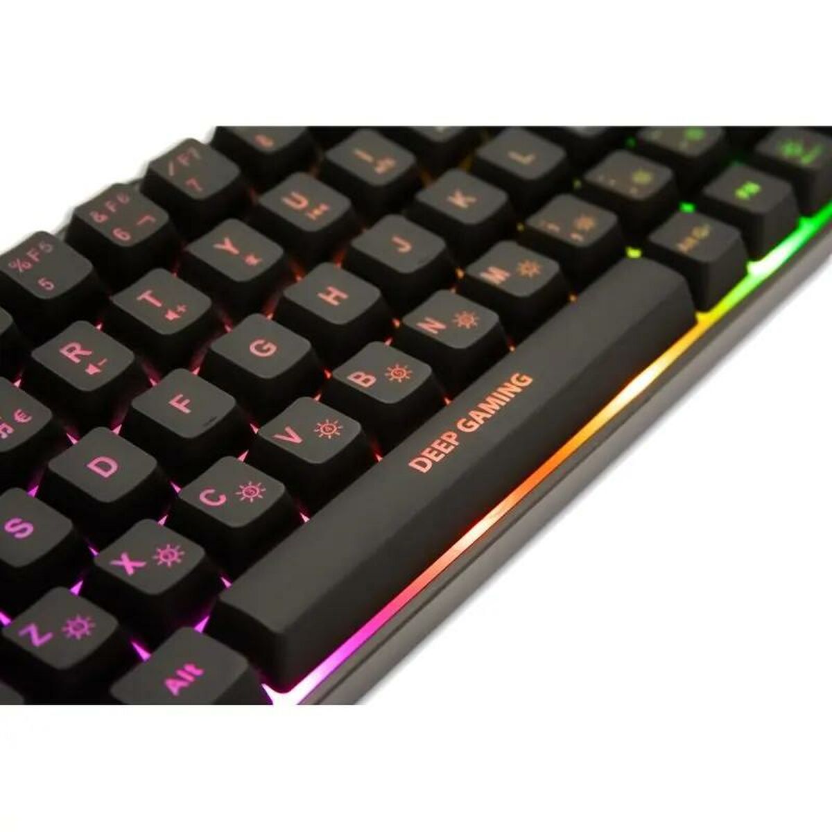 Tangentbord CoolBox DG-TEC65-RGB Svart Qwerty Spanska - 2