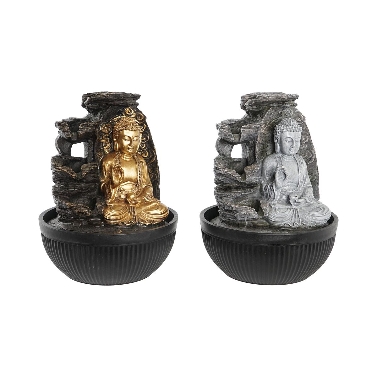Szök?kút DKD Home Decor 21 x 21 x 25 cm Buddha Harts Orientalisk (2 antal)