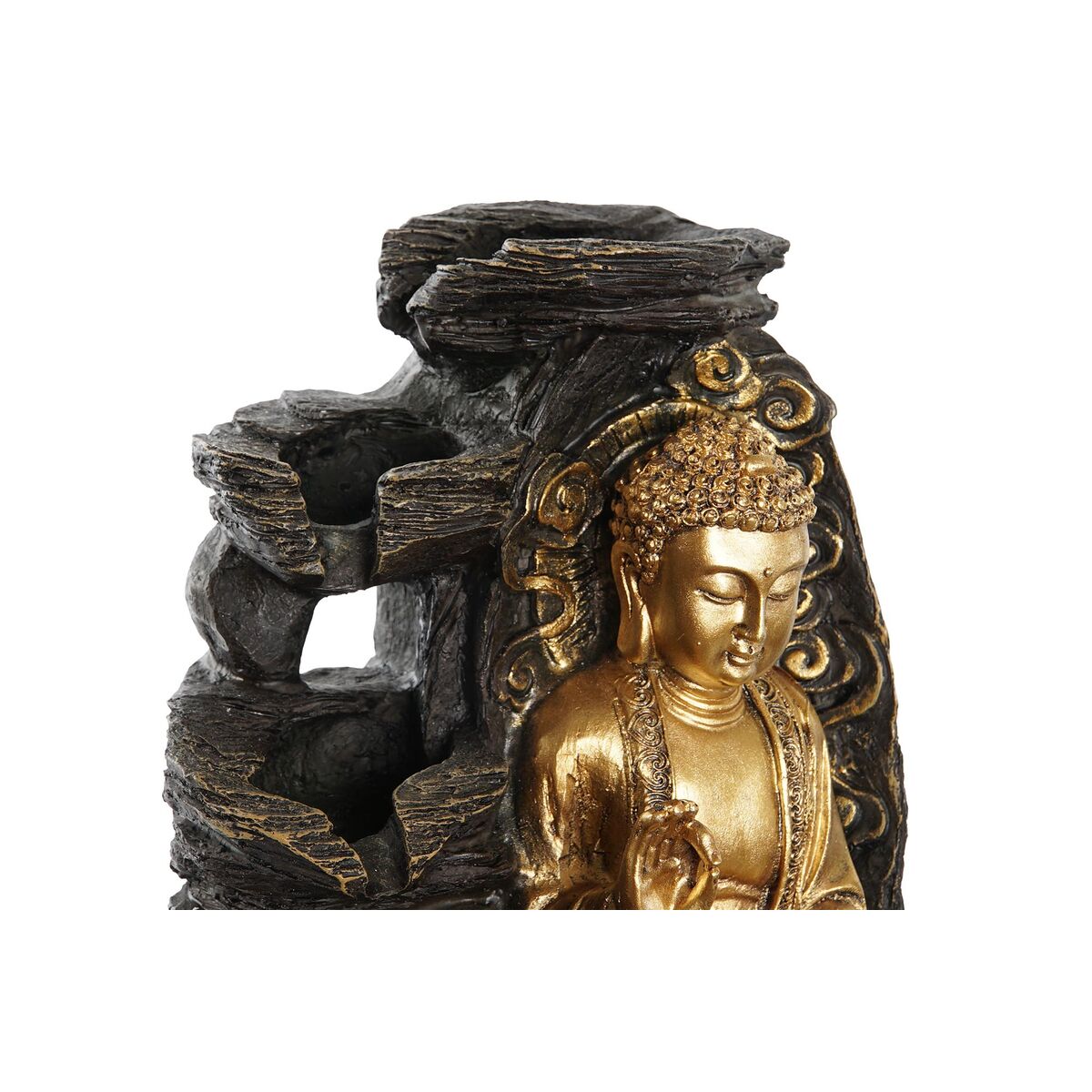 Szök?kút DKD Home Decor 21 x 21 x 25 cm Buddha Harts Orientalisk (2 antal) - 4
