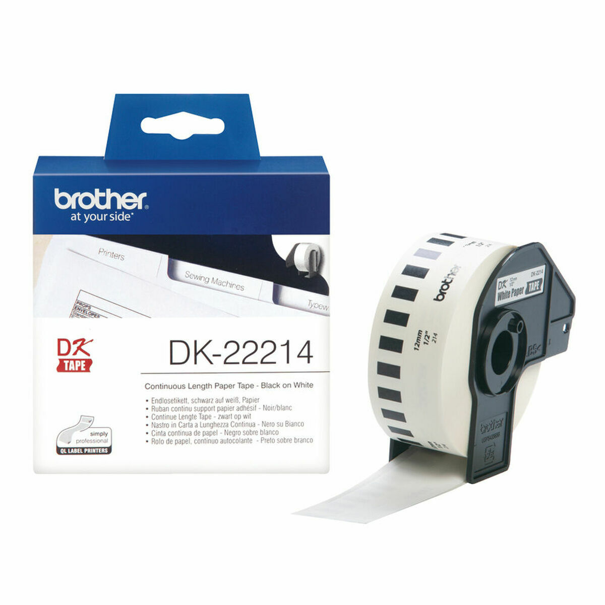 Termiskt papper, kontinuerligt Brother DK-22214 Vit - 2