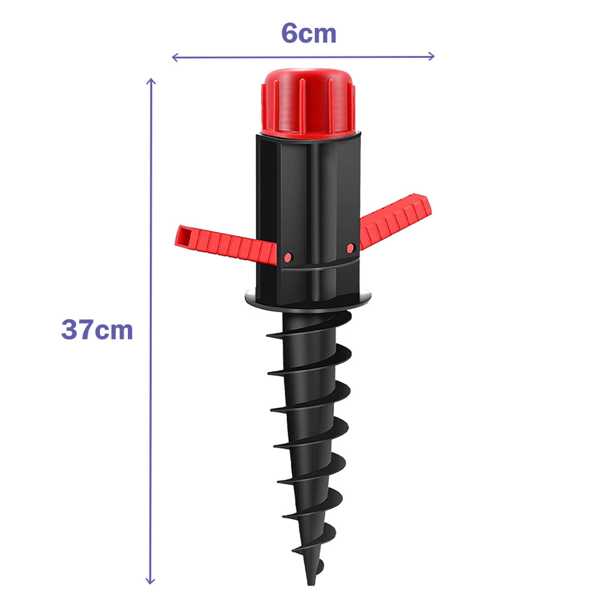 Parasollankare Marbueno Svart 6 x 37 x 6 cm - 2