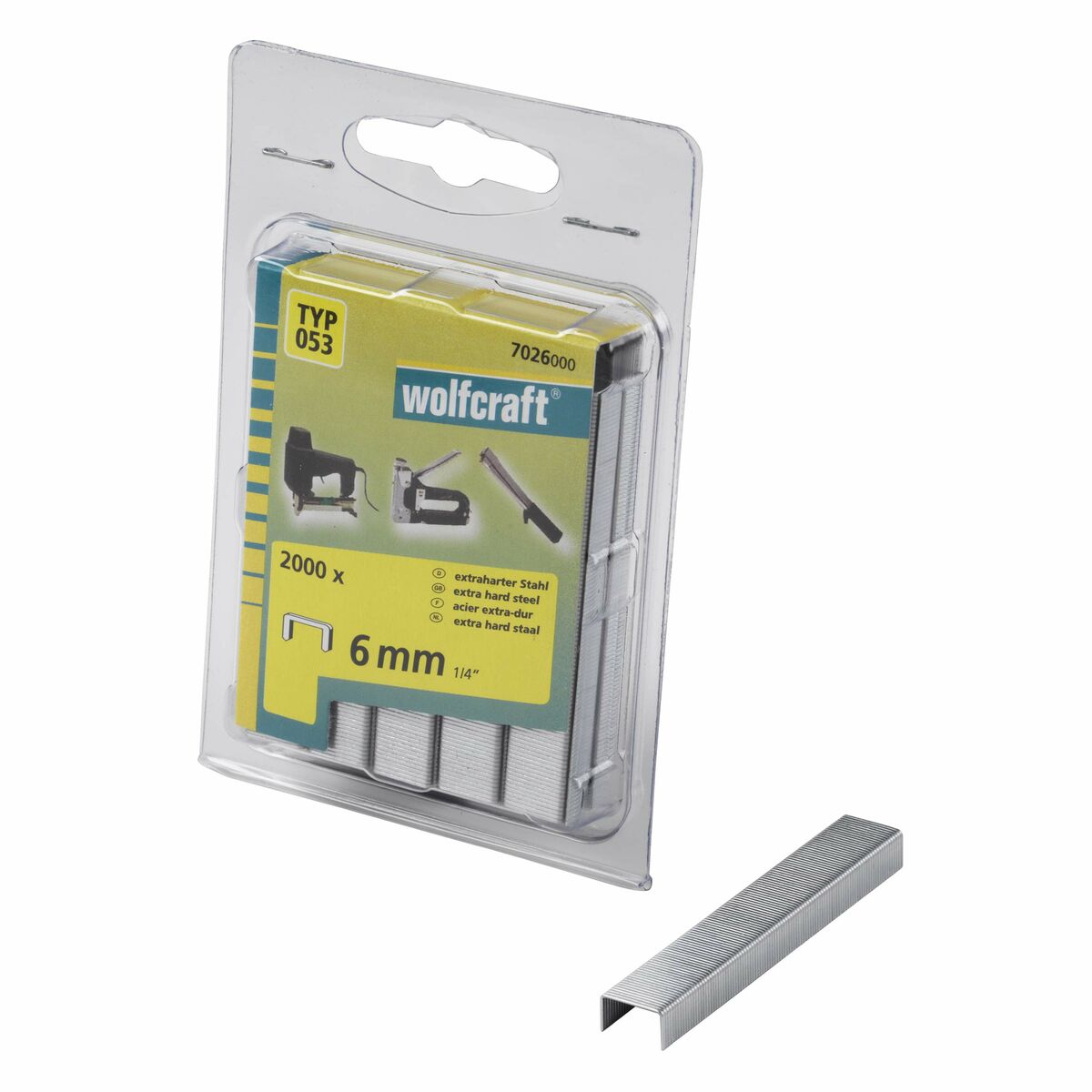 Häftklamrar Wolfcraft 7026000 Nº 053 2000 antal