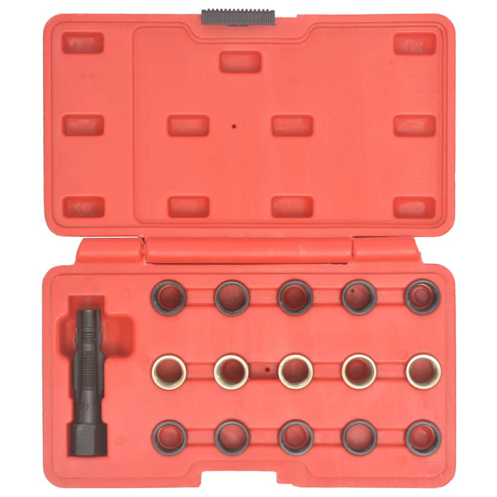 vidaXL Reparationssats för tändstiftsgängor 16 delar M14x1,25 - 3