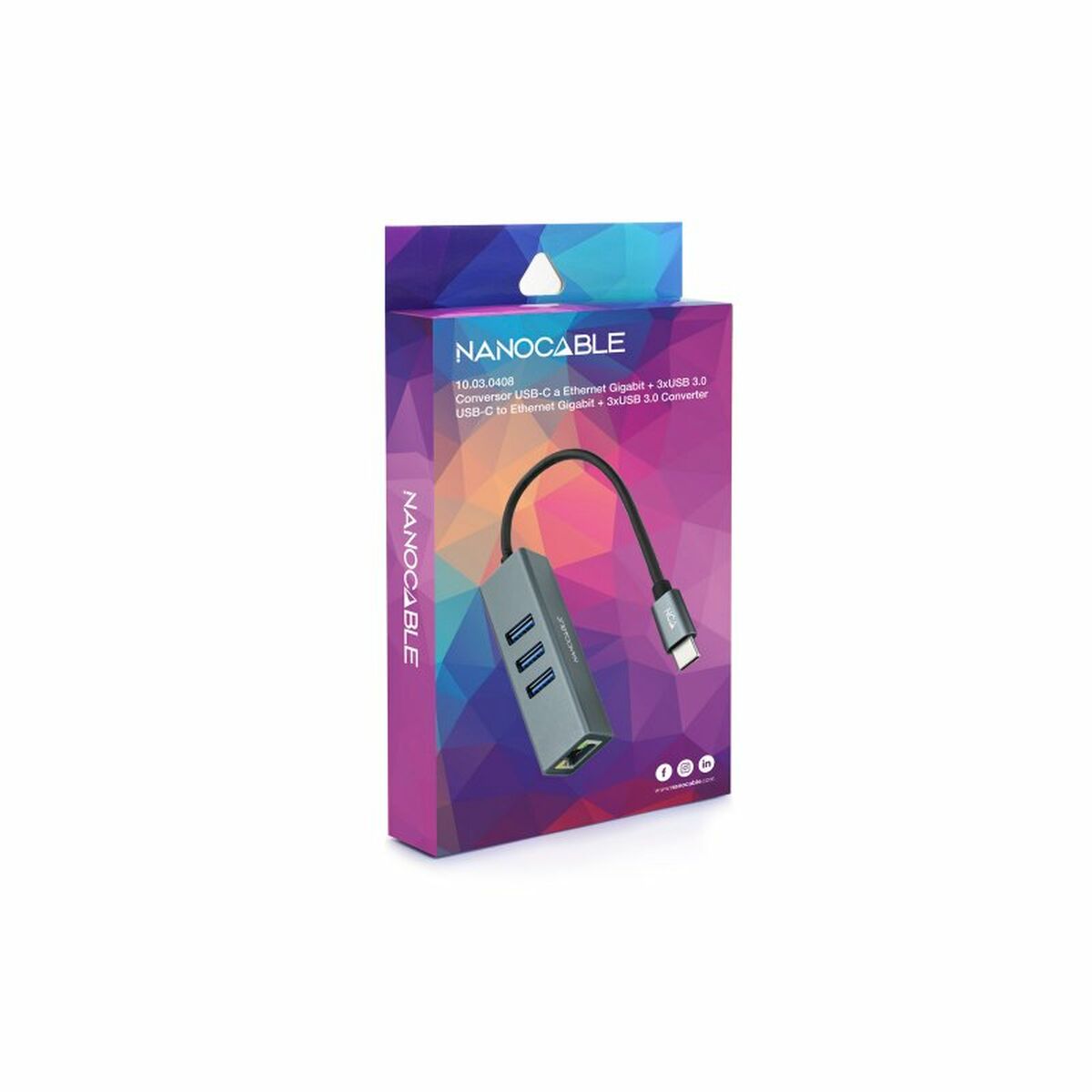 USB till Ethernet Adapter NANOCABLE ANEAHE0819 - 3
