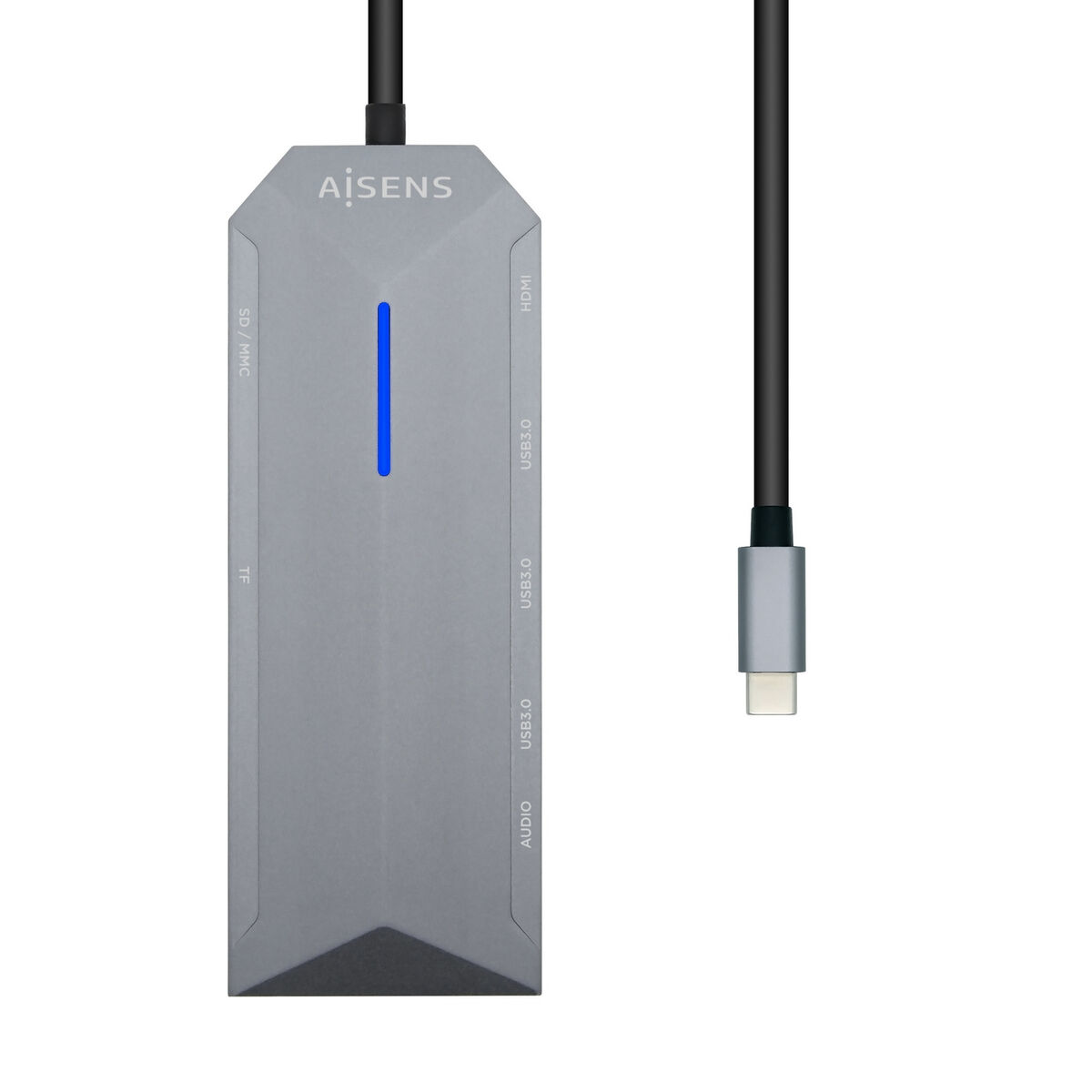 USB-HUB Aisens ASUC-9P001-GR Grå 100 W - 3