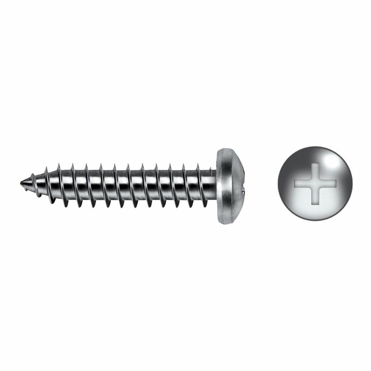Låda med skruvar CELO DIN 7981 Ø 4,8 mm 50 mm Phillips Galvaniserad (100 antal) - 2